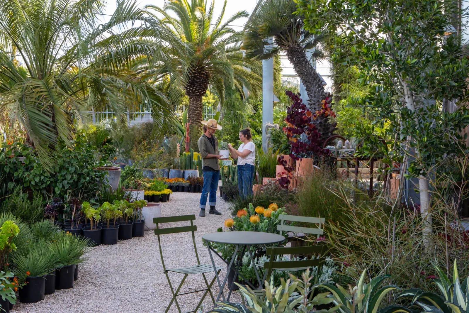 Garden Consultation Services at Flora Grubb-- A customer speakign with a garden design specialist.